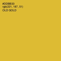 #DDBB33 - Old Gold Color Image